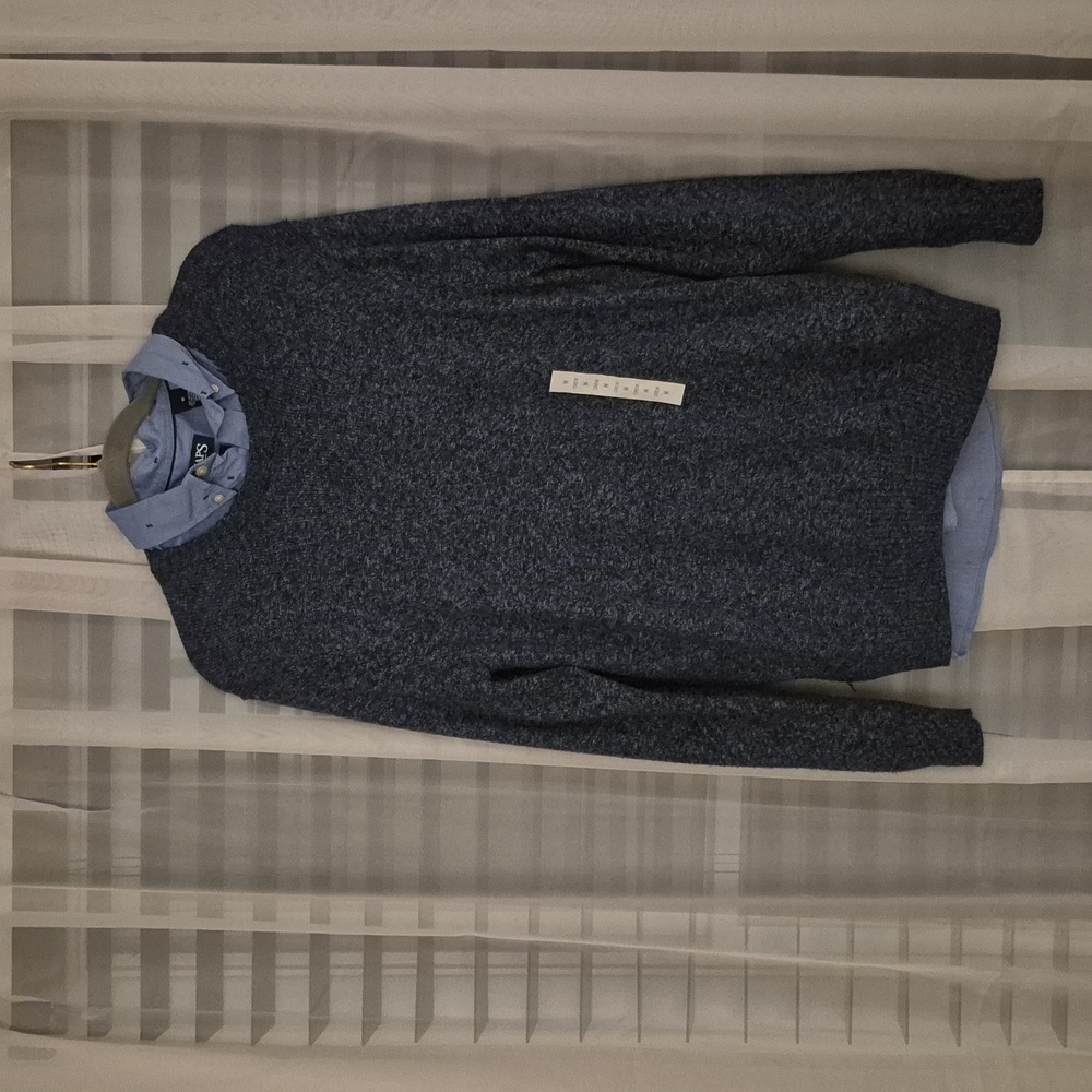 Mens 2 piece sweater and button down Size M